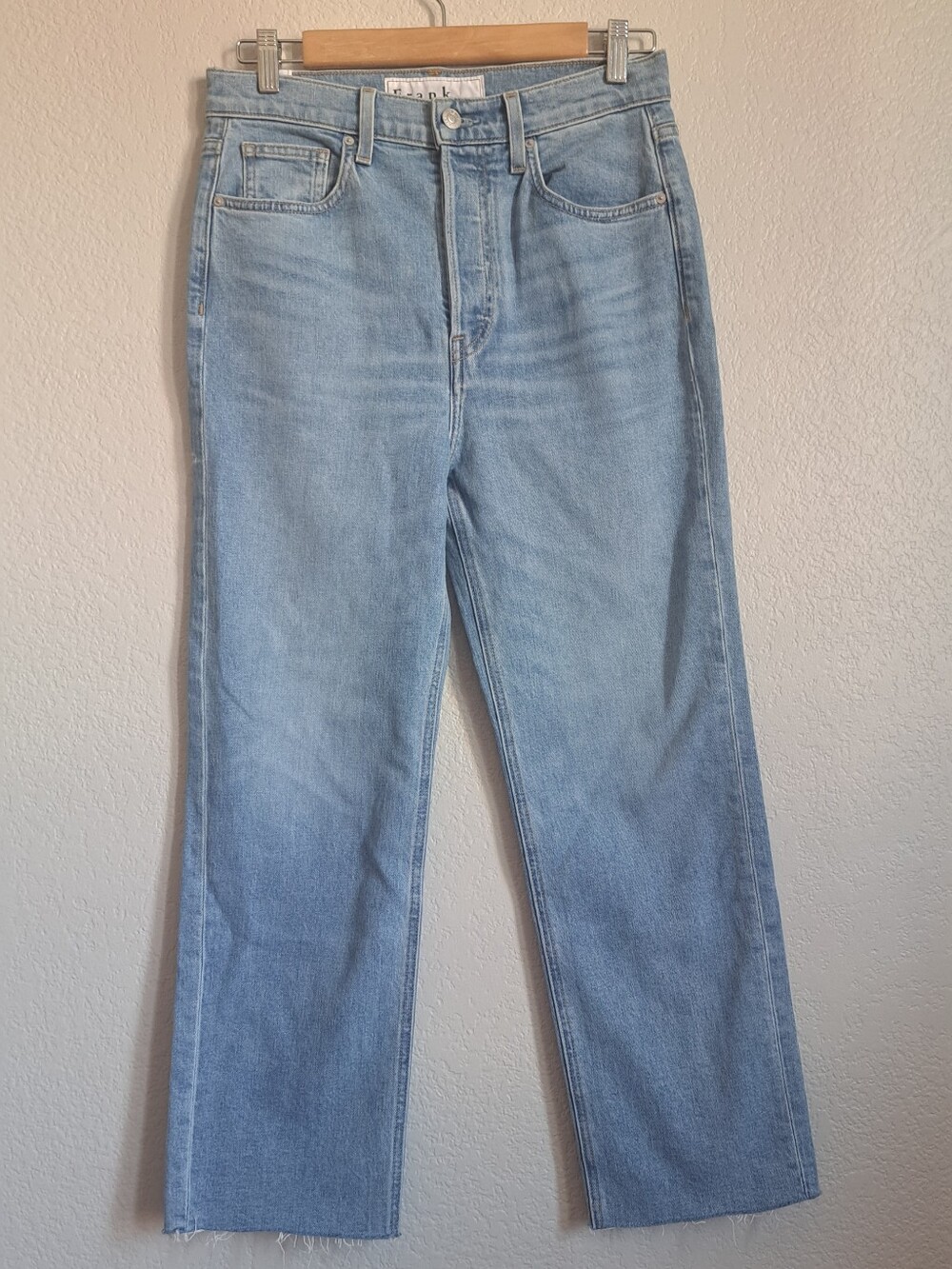 Frank & Eileen Monaghan Jean Lightwash Denim Straight Leg High Waisted Size 29